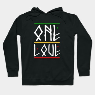 One Love Rasta Colors Reggae Hoodie